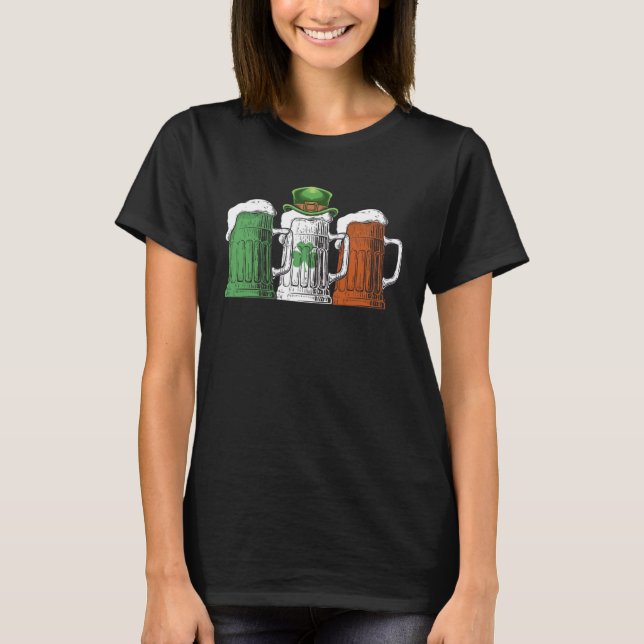 Irish Beer Ireland Flag St Patricks Day Beer  Men  T-Shirt (Front)