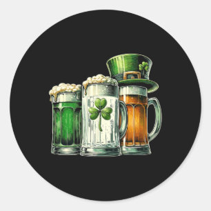 Irish Beer Ireland Flag St Patricks Day  Classic Round Sticker