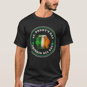 Irish Beer Ireland Flag St Patricks Day  Drinking  T-Shirt