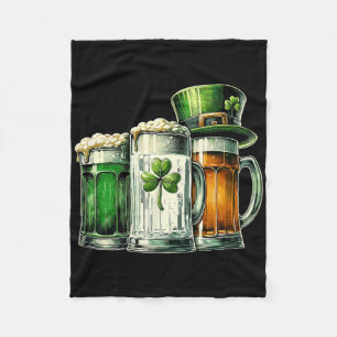 Irish Beer Ireland Flag St Patricks Day  Fleece Blanket
