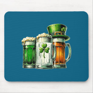 Irish Beer Ireland Flag St Patricks Day  Mouse Pad