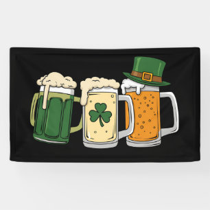 Irish Beer Ireland Flag St Patrick's Day Shamrock Banner