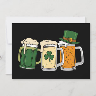 Irish Beer Ireland Flag St Patrick's Day Shamrock Invitation