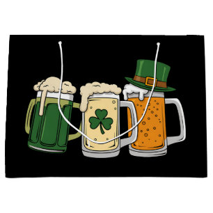 Irish Beer Ireland Flag St Patrick's Day Shamrock Large Gift Bag