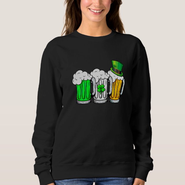 Irish Beer Ireland Flag St Pattys Day Men Women Ou Sweatshirt (Front)