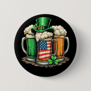 Irish Beer Ireland St Patricks Day Drinking Party  6 Cm Round Badge