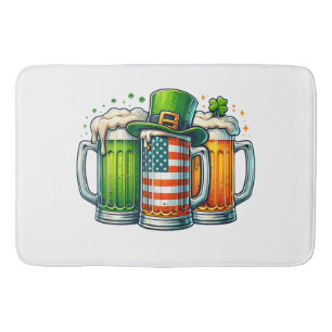 Irish Beer Ireland St Patricks Day Drinking Party Bath Mat