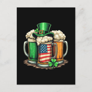 Irish Beer Ireland St Patricks Day Drinking Party  Holiday Postcard