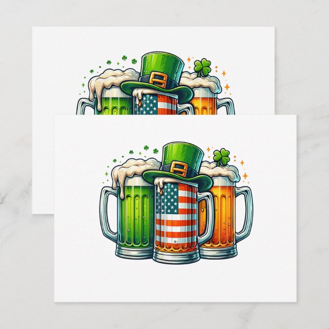 Irish Beer Ireland St Patricks Day Drinking Party Invitation (Front/Back)