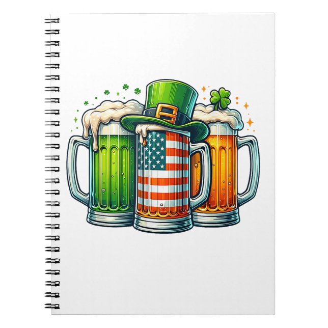 Irish Beer Ireland St Patricks Day Drinking Party Notebook (Front)