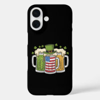 Irish Beer Ireland USA American Flag St Patrick's