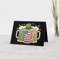 Irish Beer Ireland USA American Flag St Patrick's 