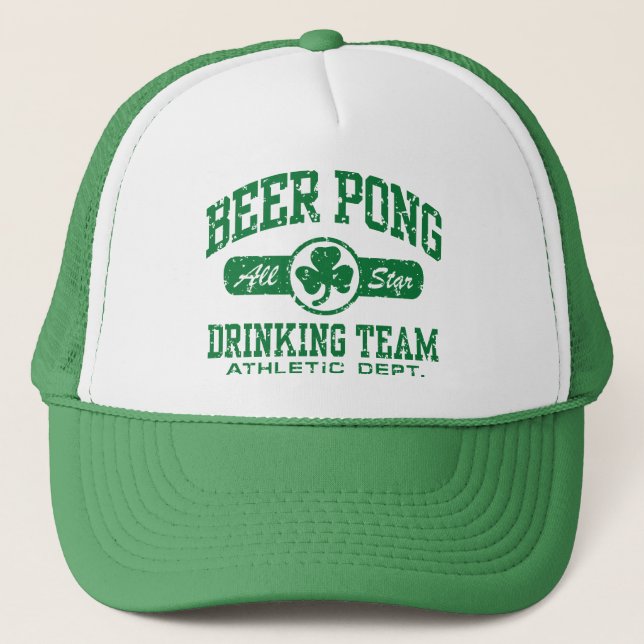 Irish Beer Pong Trucker Hat (Front)