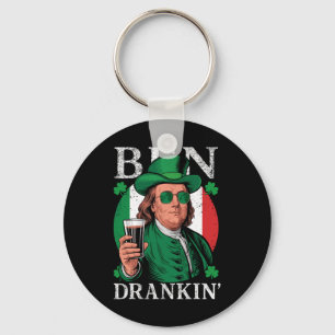 Irish Ben Drankin Beer - St Pattys Men And Women 1 Key Ring