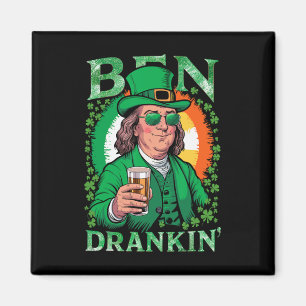 Irish Ben Drankin Beer - St Pattys Men And Women 1 Magnet