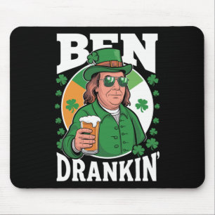 Irish Ben Drankin Beer - St Pattys Men And Women 1 Mouse Pad