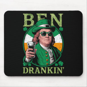 Irish Ben Drankin Beer - St Pattys Men And Women 3 Mouse Pad