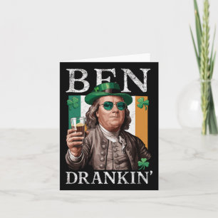 Irish Ben Drankin Beer - St Pattys Men And Women 5 Card