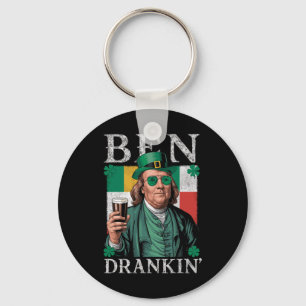 Irish Ben Drankin Beer - St Pattys Men And Women 8 Key Ring