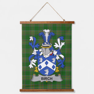 Irish Birch Coat of Arms Family Crest Hanging Tapestry