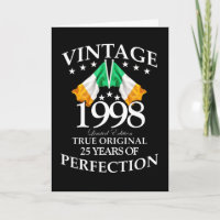 Irish Birthday Any Age & Ireland Flags Card