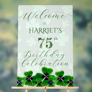 Irish Birthday Party Welcome Acrylic Sign
