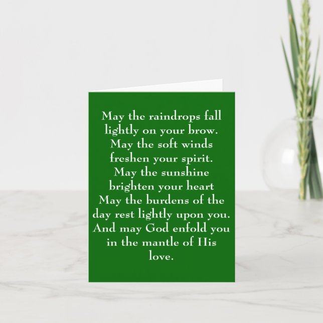 Irish Blessing 5 Card (Front)