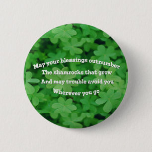 Irish Blessing 6 Cm Round Badge