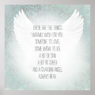 Irish Blessing Angel Someone to Love Some Work Poster