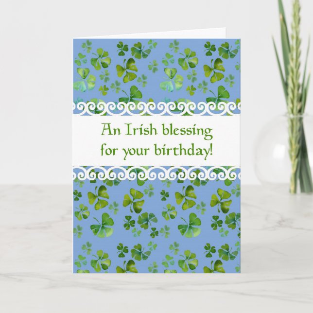 Irish Blessing Birthday Card (Front)