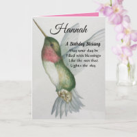 Irish Blessing Birthday Pretty Hummingbird Wings