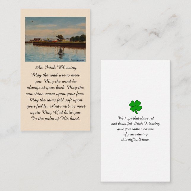 Irish Blessing Boats at Dry Dock  Business Card (Front/Back)