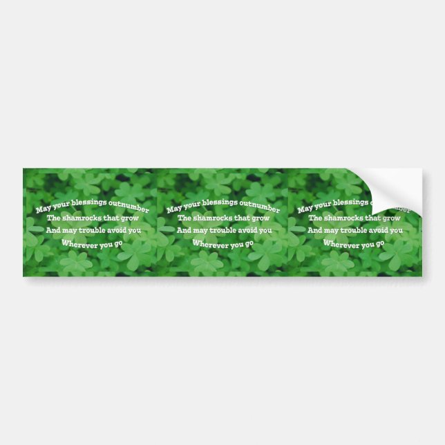 Irish Blessing Bumper Sticker (Front)