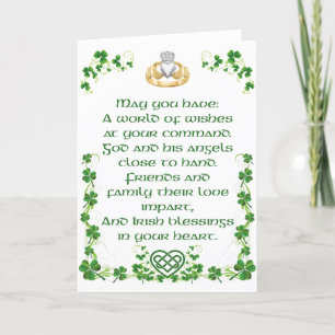 Irish Blessing Card from Ireland Option 3