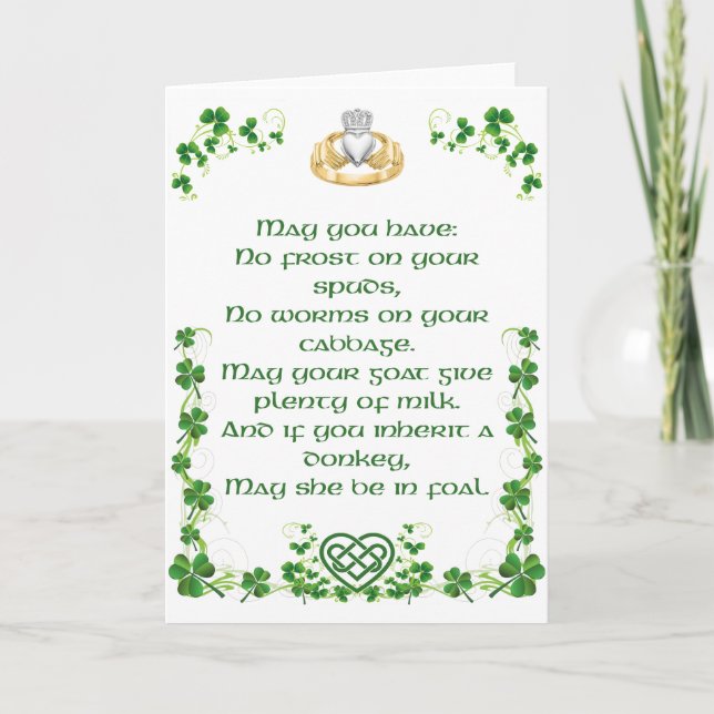 Irish Blessing Card from Ireland Option 5 (Front)