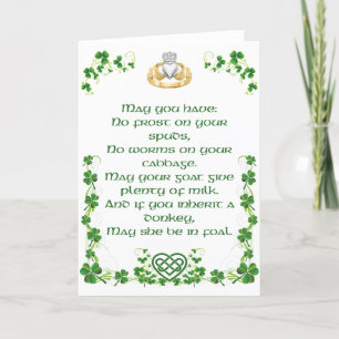Irish Blessing Card from Ireland Option 5