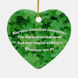 Irish Blessing Ceramic Tree Decoration