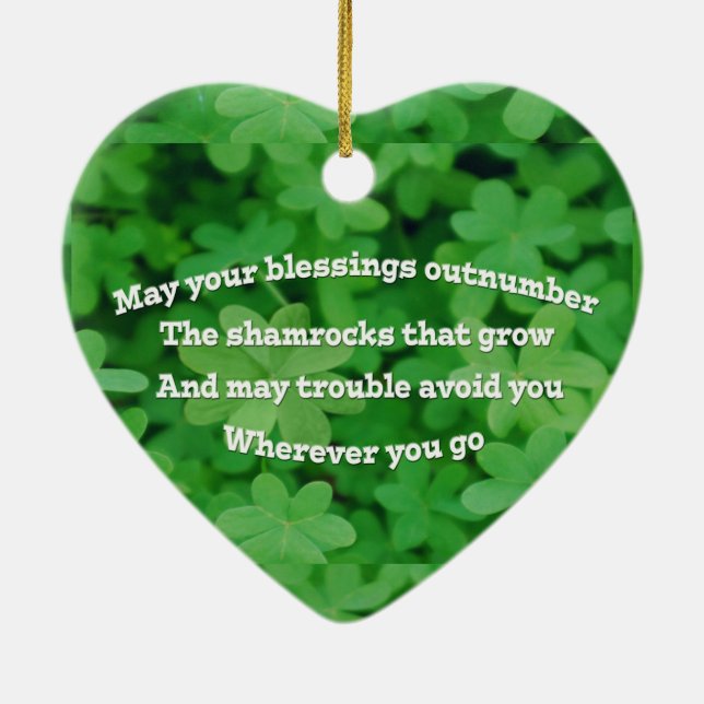 Irish Blessing Ceramic Tree Decoration (Back)