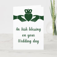 Irish Blessing Claddagh Heart Customisable Wedding