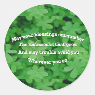 Irish Blessing Classic Round Sticker