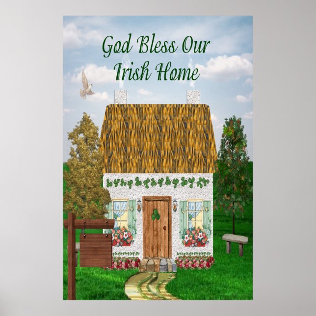 Irish Blessing Cottage Poster (Front)