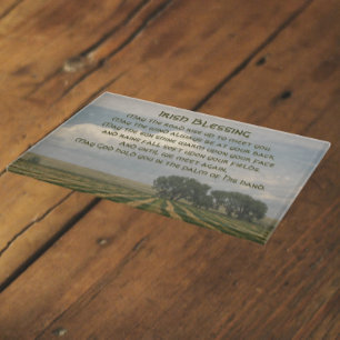 Irish Blessing Farmland Landscape Cutting Board