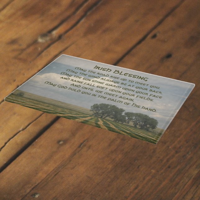 Irish Blessing Farmland Landscape Cutting Board (In Situ)