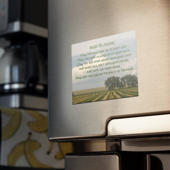 Irish Blessing Farmland Landscape Magnetic Card (In Situ)
