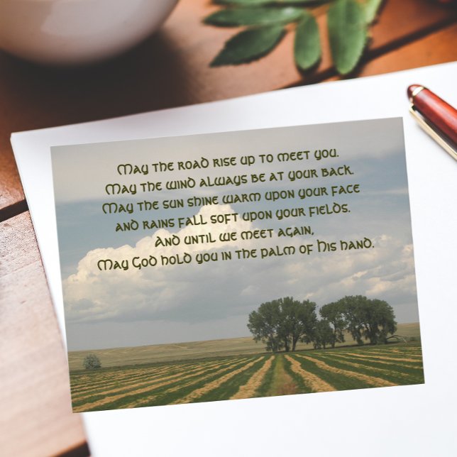 Irish Blessing Farmland Landscape Postcard (Creator Uploaded)