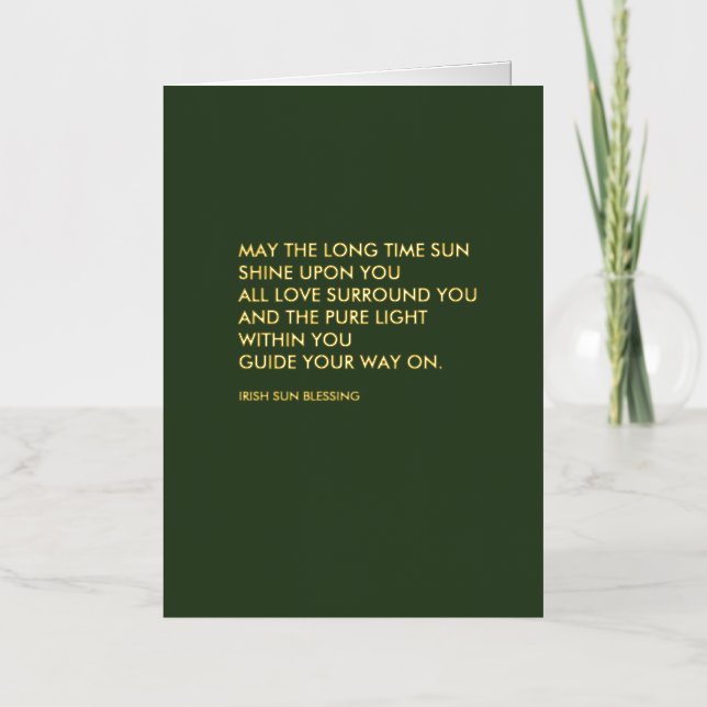 Irish Blessing Foil Greeting Card (Front)