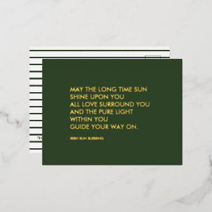 Irish Blessing  Foil Invitation Postcard