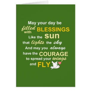 Irish Blessing for Courage - Typography in Green