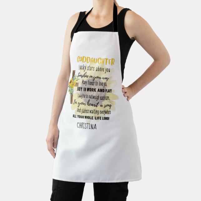 Irish Blessing For GODDAUGHTER - Personalised Gift Apron (Insitu)