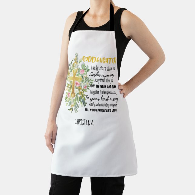 Irish Blessing For GODDAUGHTER - Personalised Gift Apron (Insitu)